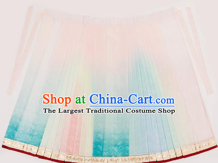 China Ancient Court Beauty Garment Costumes Traditional Noble Woman Hanfu Dress Apparels Ming Dynasty Imperial Consort Historical Clothing