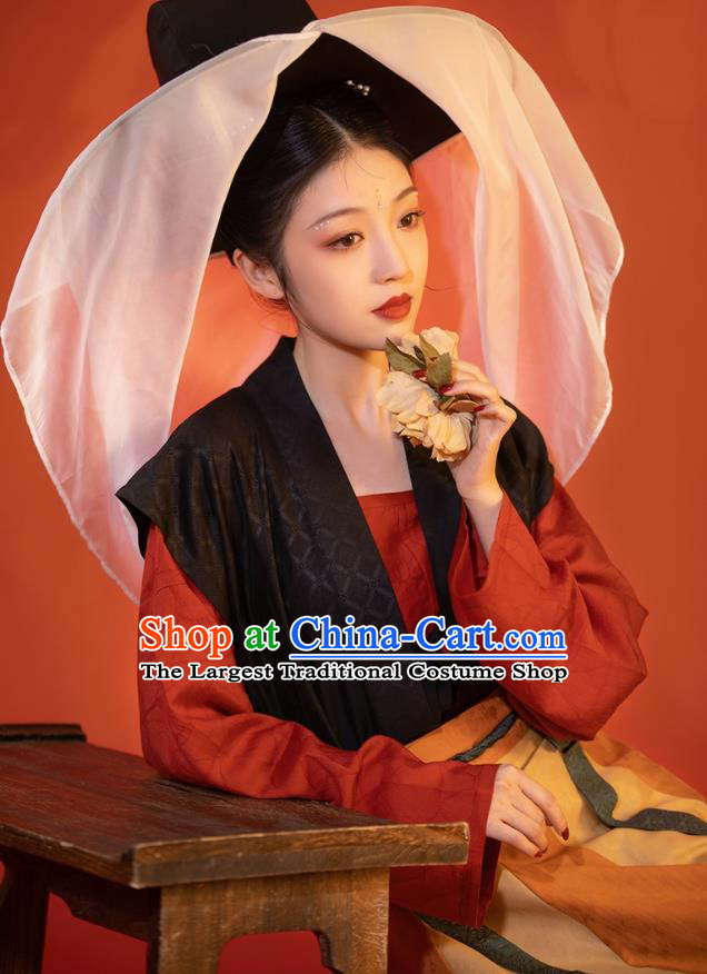 China Traditional Civilian Lady Hanfu Dress Apparels Tang Dynasty Court Maid Historical Clothing Ancient Young Beauty Garment Costumes
