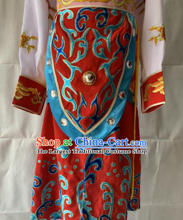 China Beijing Opera Blues Red Dress Outfits Traditional Opera Actress Garment Costume Ancient Swordswoman Clothing