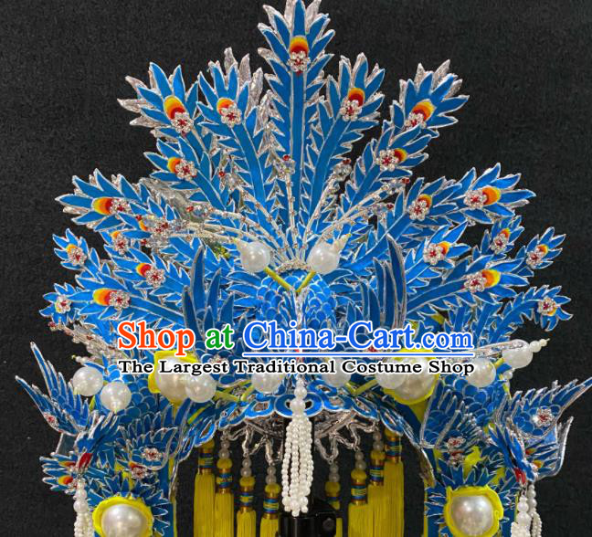 Chinese Beijing Opera Hua Tan Hair Accessories Peking Opera Imperial Concubine Hair Crown Traditional Opera Empress Phoenix Coronet