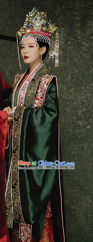 China Ancient Empress Xia Pei Wedding Clothing Traditional Song Dynasty Bride Garment Costumes and Headdress