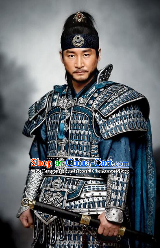 Korean Ancient General Garment Costumes Traditional Warrior Armor TV Series GyeBaek Clothing