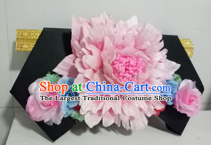 China Beijing Opera Giant Wing Headpiece Ancient Princess Hair Accessories Traditional Qing Dynasty Children Headdress