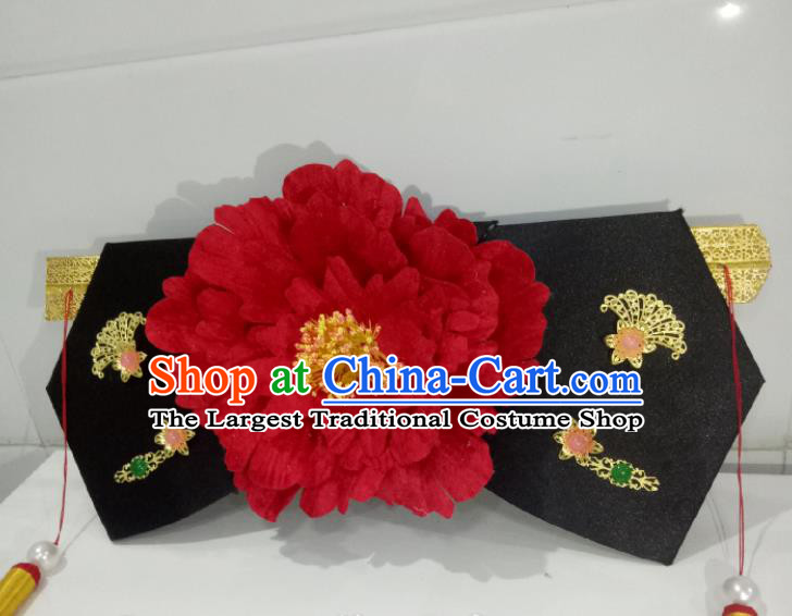 China Ancient Noble Woman Giant Wing Hair Accessories Traditional Qing Dynasty Princess Consort Headdress TV Series My Fair Princess Headpiece