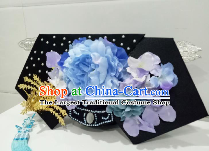 China TV Series Empresses in the Palace Jing Fei Headpiece Ancient Imperial Consort Giant Wing Hair Accessories Traditional Qing Dynasty Headdress
