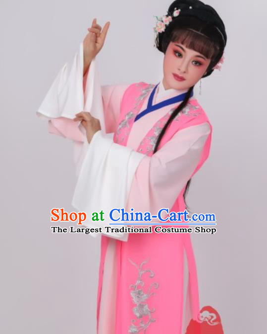 Chinese Peking Opera Hua Tan Costumes Traditional Opera Actress Pink Dress Garments Ancient Noble Lady Clothing