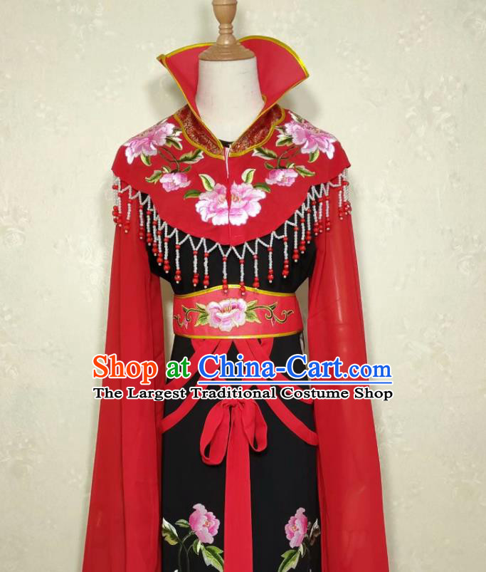 China Shaoxing Opera Actress Red Dress Peking Opera Diva Costume Ancient Imperial Empress Clothing