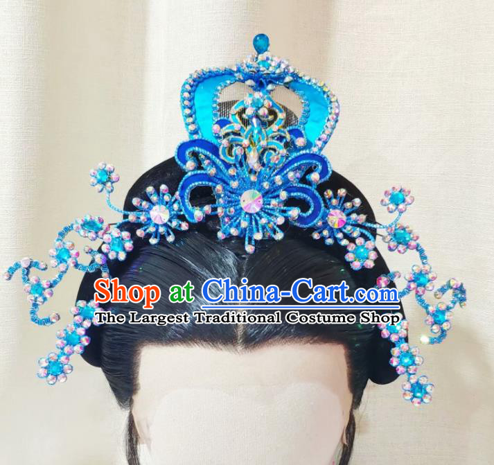 Chinese Traditional Opera Taoist Nun Hair Accessories Huangmei Opera Actress Headpieces Beijing Opera Hua Tan Hair Crown