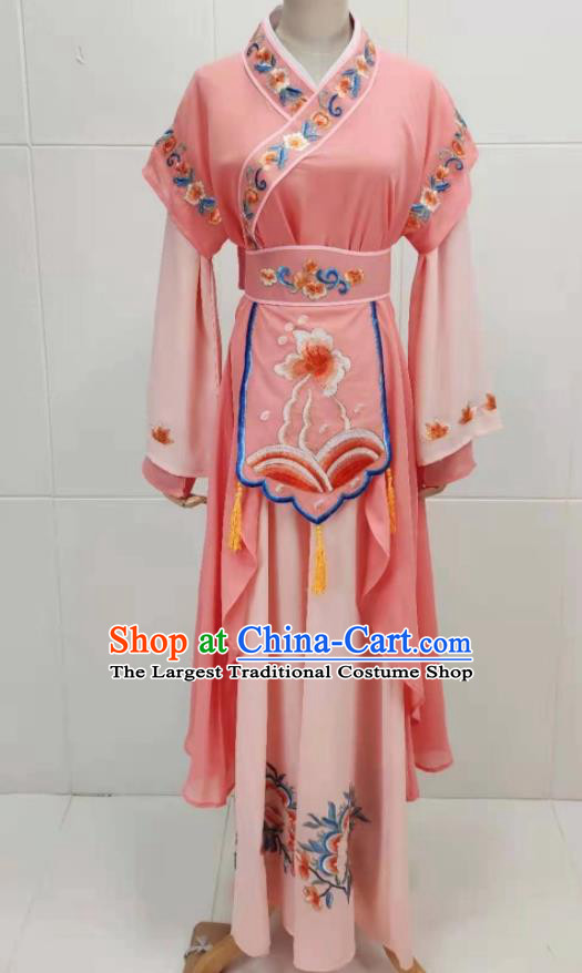 China Ancient Palace Lady Clothing Shaoxing Opera Actress Pink Dress Peking Opera Diva Costume