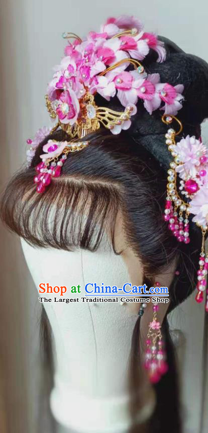 Chinese Beijing Opera Hua Tan Headpieces Traditional Opera Fairy Hair Accessories Shaoxing Opera Princess Hairpins