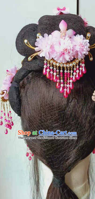 Chinese Beijing Opera Hua Tan Headpieces Traditional Opera Fairy Hair Accessories Shaoxing Opera Princess Hairpins