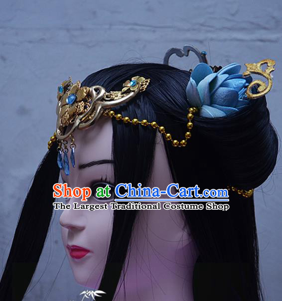 A Chinese Ghost Story Nie Xiao Qian Wig and Hairpins Cosplay Hair Accessories Ancient Fairy Headdress Complete Set