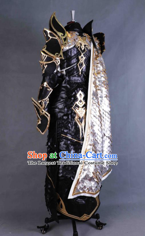 China Ancient Swordswoman Clothing Jian Xia Qing Yuan Armor Cosplay Female General Garment Costumes