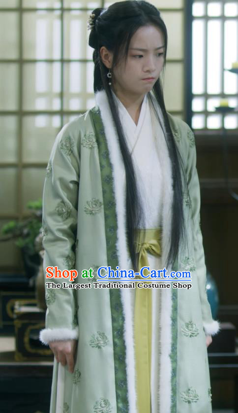 Chinese Ancient Servant Girl Dress Costumes Young Lady Clothing TV Series Sword Snow Stride Jiang Ni Replica Garments