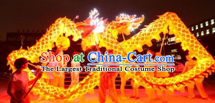 Chinese Traditional Dragon Dance Costumes Professional Lantern Festival Celebration LED Lights Parade Dragon Complete Set
