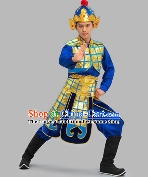 Chinese Song Dynasty Warrior Garment Costumes Traditional Armor and Helmet Ancient Soldier Clothing