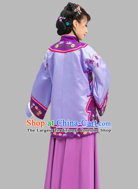 Chinese Traditional Xiuhe Purple Dress Ancient Young Mistress Clothing Late Qing Dynasty Garment Costumes