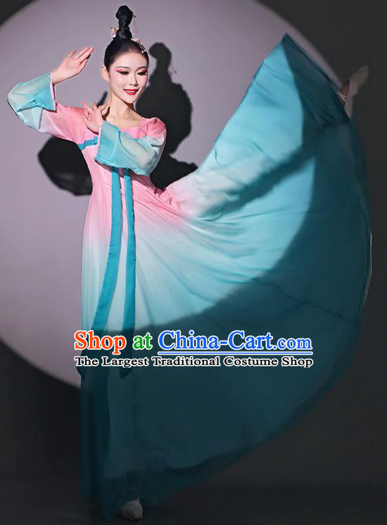 Chinese Classical Dance Garment Fan Dance Pink Dress Dancing Competition Clothing