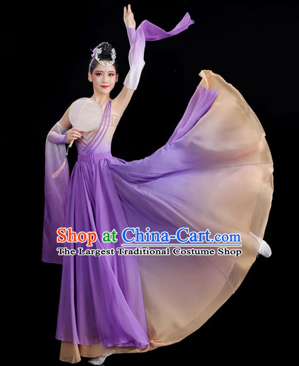 Chinese Classical Dance Clothing Woman Solo Dance Purple Dress Fairy Dance Costume Stage Performance Fashion