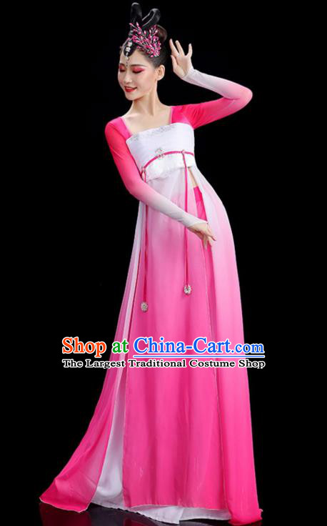 Chinese Stage Performance Pink Dress Classical Dance Clothing Umbrella Dance Fashion Han Tang Dance Costume