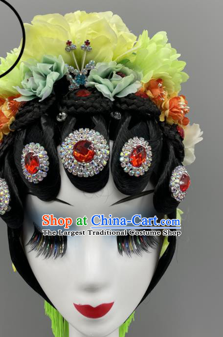 Chinese Beijing Opera Diva Headpieces Classical Dance Hair Jewelries Chun Gui Meng Headdress