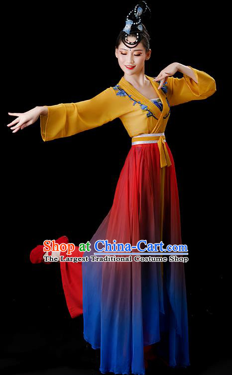 Chinese Classical Dance Costume Han Tang Dance Dress Dancing Competition Clothing Woman Solo Dance Fashion