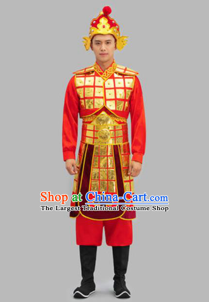 Chinese TV Series Warrior Clothing Ancient General Garment Costume Tang Dynasty Soldier Armor Set