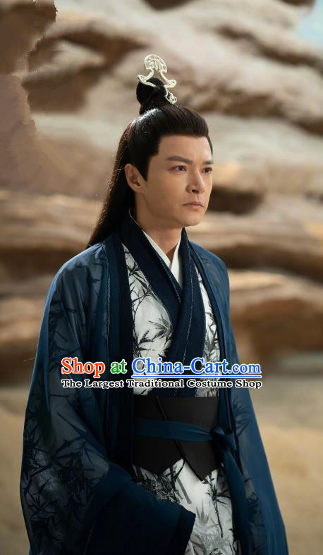 Chinese Ancient Swordsman Hero Clothing TV Series The Blue Whisper Ning Ruo Chu Garment Costumes