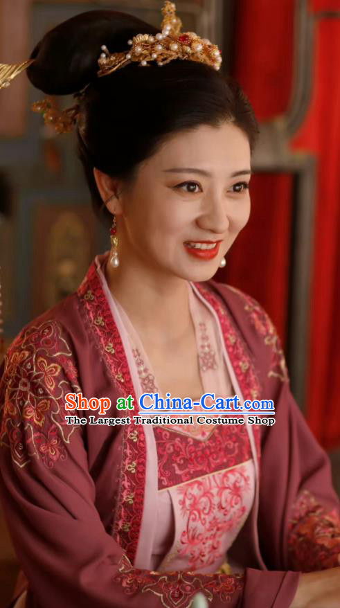 Chinese Ancient Noble Woman Hanfu Clothing Traditional Dress Garments Romance Series Rebirth For You He Cuihua Replica Costumes and Headpieces