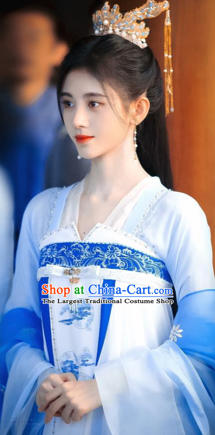 Chinese Romance Series Rebirth For You Princess Jia Nan Garments Traditional Replica Costumes Ancient Infanta Hanfu Dress