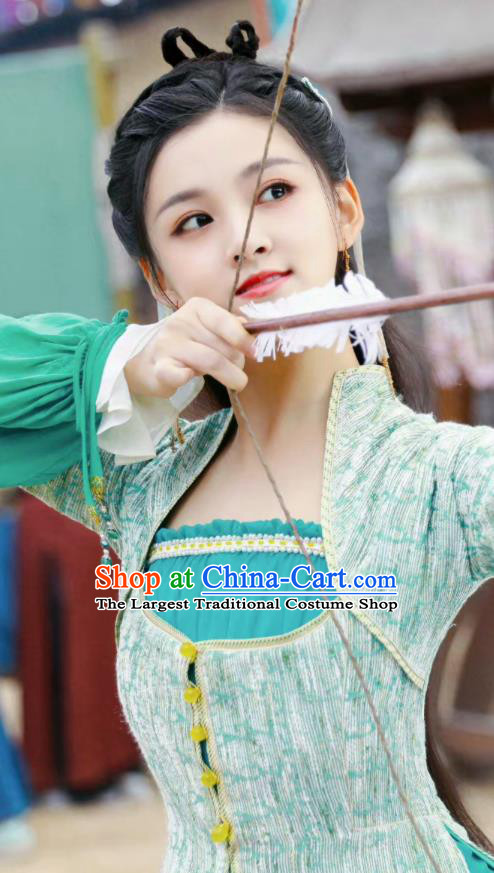 Chinese Traditional Noble Lady Blue Dress Garments Romance Series Rebirth For You Li Dongzhi Replica Costumes Ancient Princess Clothing
