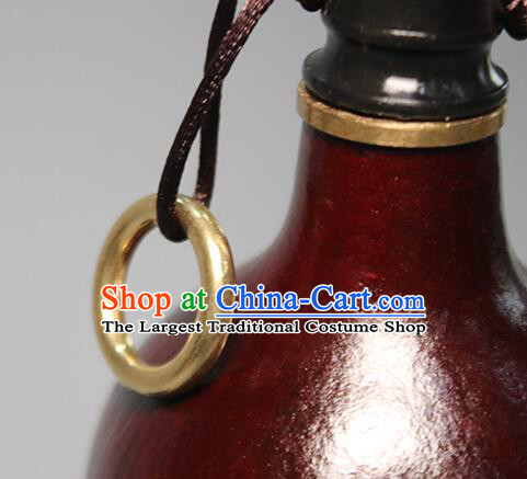 Chinese Eight Diagrams Bottle Handmade Feng Shui Gourd Bottle Lucky Wine Flagon