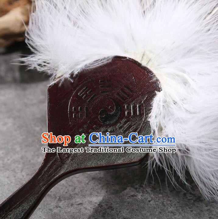 Traditional Zhuge Liang Fan Eight Trigrams Fan Handmade Chinese Feather Fans for Men