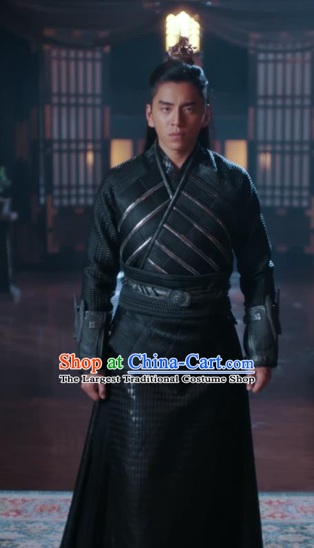 Chinese Ancient General Clothing Traditional Swordsman Garments Wuxia TV Series The Wolf Chu Youwen Costumes