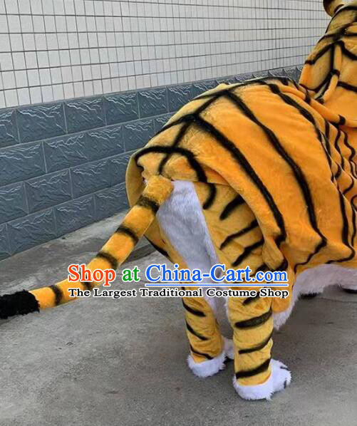 Top Festival Entertainment Outfits Chinese Traditional Tiger Dance Costumes Tiger Head for Adult