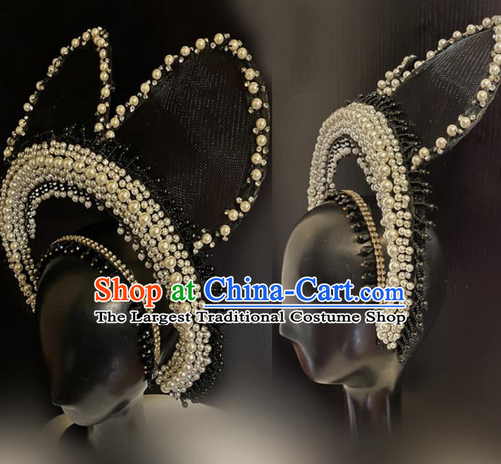 Top Baroque Top Hat Handmade Pearls Headdress Party Goddess Royal Crown Headwear