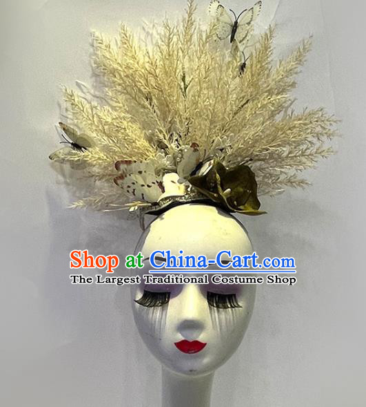 Top Party Queen Royal Crown Headwear Baroque Fairy Top Hat Handmade Branch Headdress