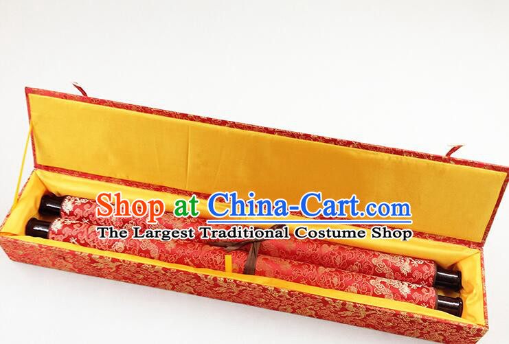 Chinese  Meters Long Classical Wedding Guest Signatures Cloth Scroll