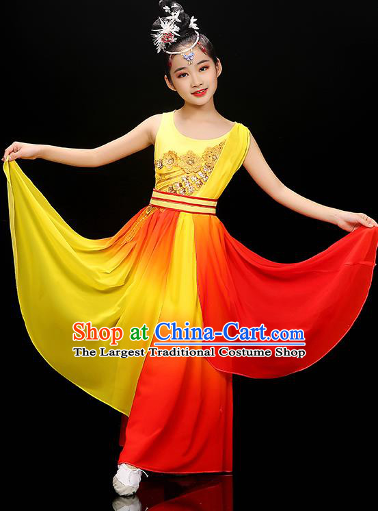 Chinese Opening Dance Garment Costume Chorus Singing Dress Classical Dancewear Children Modern Dance Clothing