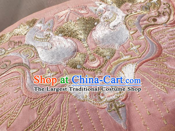 Chinese Traditional Hanfu Hezi Skirt Clothing Ancient Young Beauty Pink Dresses Tang Dynasty Princess Costumes