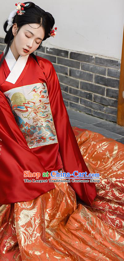 Chinese Ancient Princess Dress Ming Dynasty Beauty Costumes Traditional Hanfu Mamian Skirt Clothing