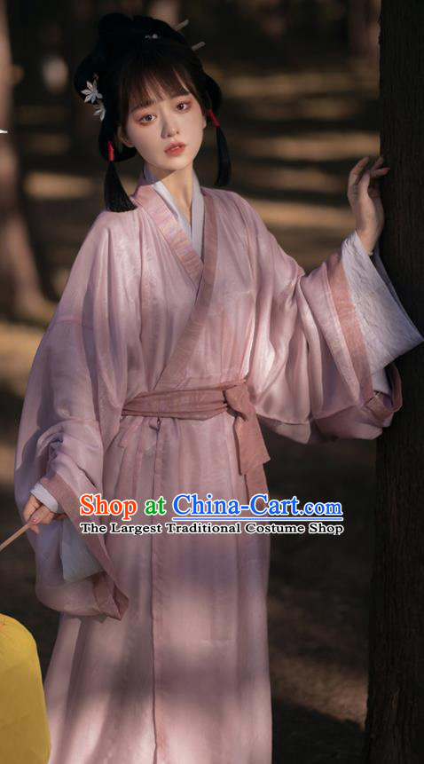 Chinese Traditional Hanfu Yarn Dress Han Dynasty Palace Lady Garment Costumes Ancient Princess Clothing