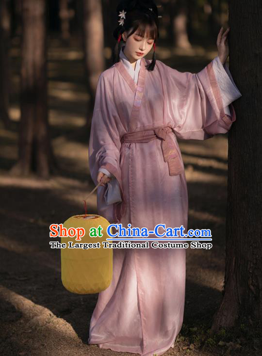 Chinese Traditional Hanfu Yarn Dress Han Dynasty Palace Lady Garment Costumes Ancient Princess Clothing