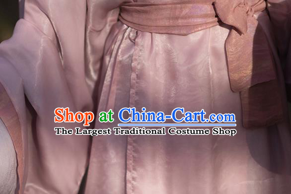 Chinese Song Dynasty Royal Prince Garment Costumes Ancient Scholar Clothing Traditional Hanfu Purple RobeChinese Traditional Hanfu Yarn Dress Han Dynasty Palace Lady Garment Costumes Ancient Princess Clothing