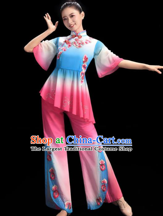 China Classical Dance Clothing Women Fan Dance Outfit Umbrella Dance Costume Stage Performance Garment