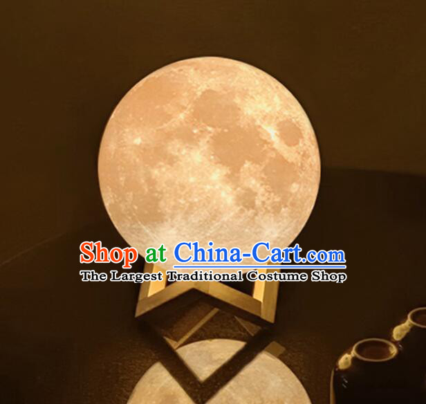 3D Moon Light Beautiful Moon Desk Lamp Three Kinds of Light Source Charging Lamp