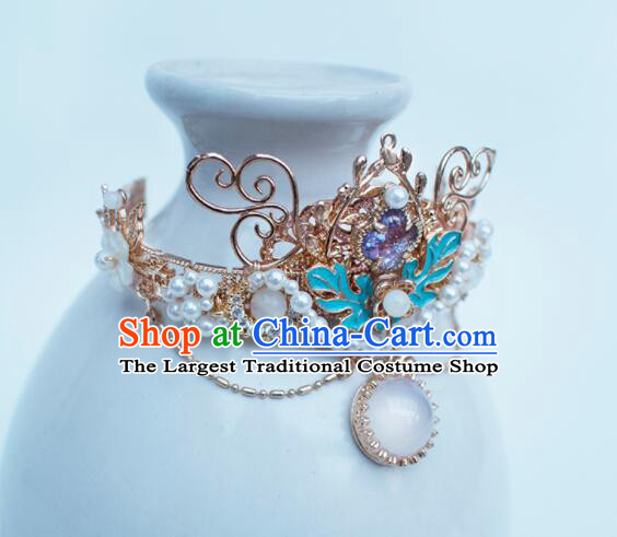 Chinese Ancient Princess Cloisonne Bracelet Handmade Hanfu Bangle Traditional Amethyst Jewelry
