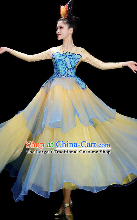 China Opening Dance Dress Flower Dance Costume Stage Performance Garments Modern Dance Clothing