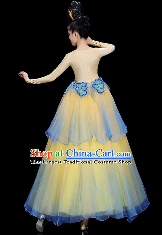 China Opening Dance Dress Flower Dance Costume Stage Performance Garments Modern Dance Clothing