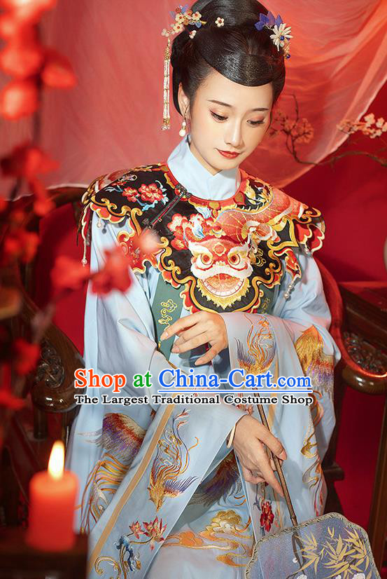 China Ming Dynasty Court Woman Garment Costumes Ancient Imperial Consort Dress Traditional Embroidered Hanfu Clothing